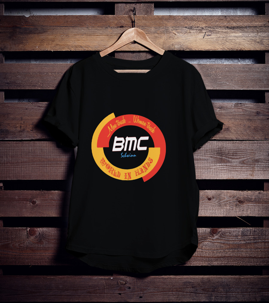 BMC Schwinn Men Touch Women Touch World In Hands Vintage T-Shirt