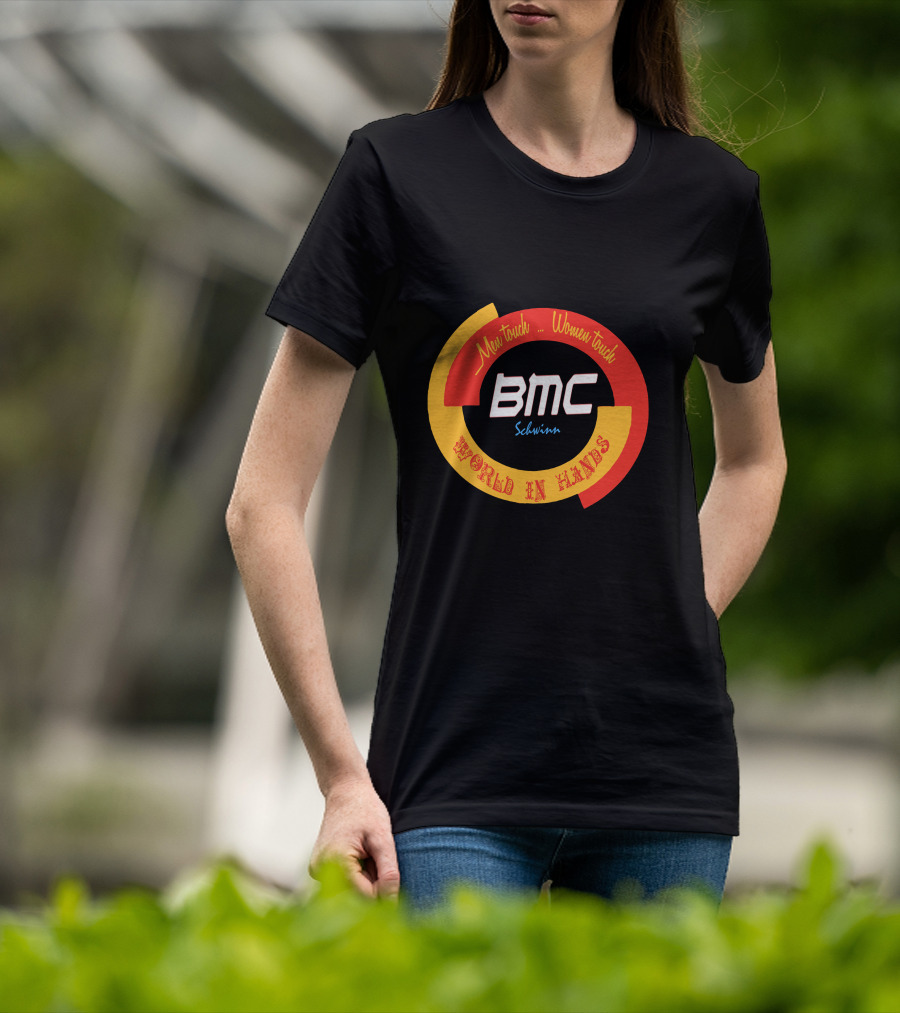 BMC Schwinn Men Touch Women Touch World In Hands Vintage T-Shirt