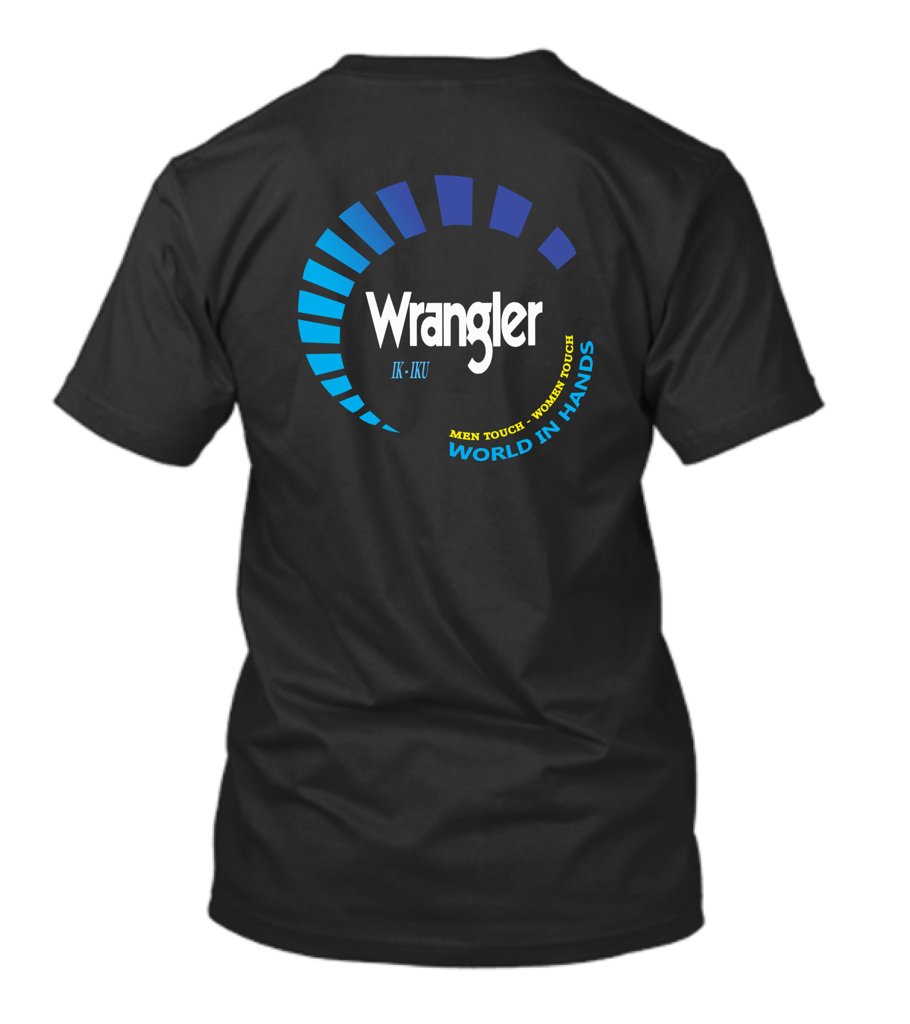 Wrangler IK IKU Men Touch Women Touch World In Hands T-Shirt