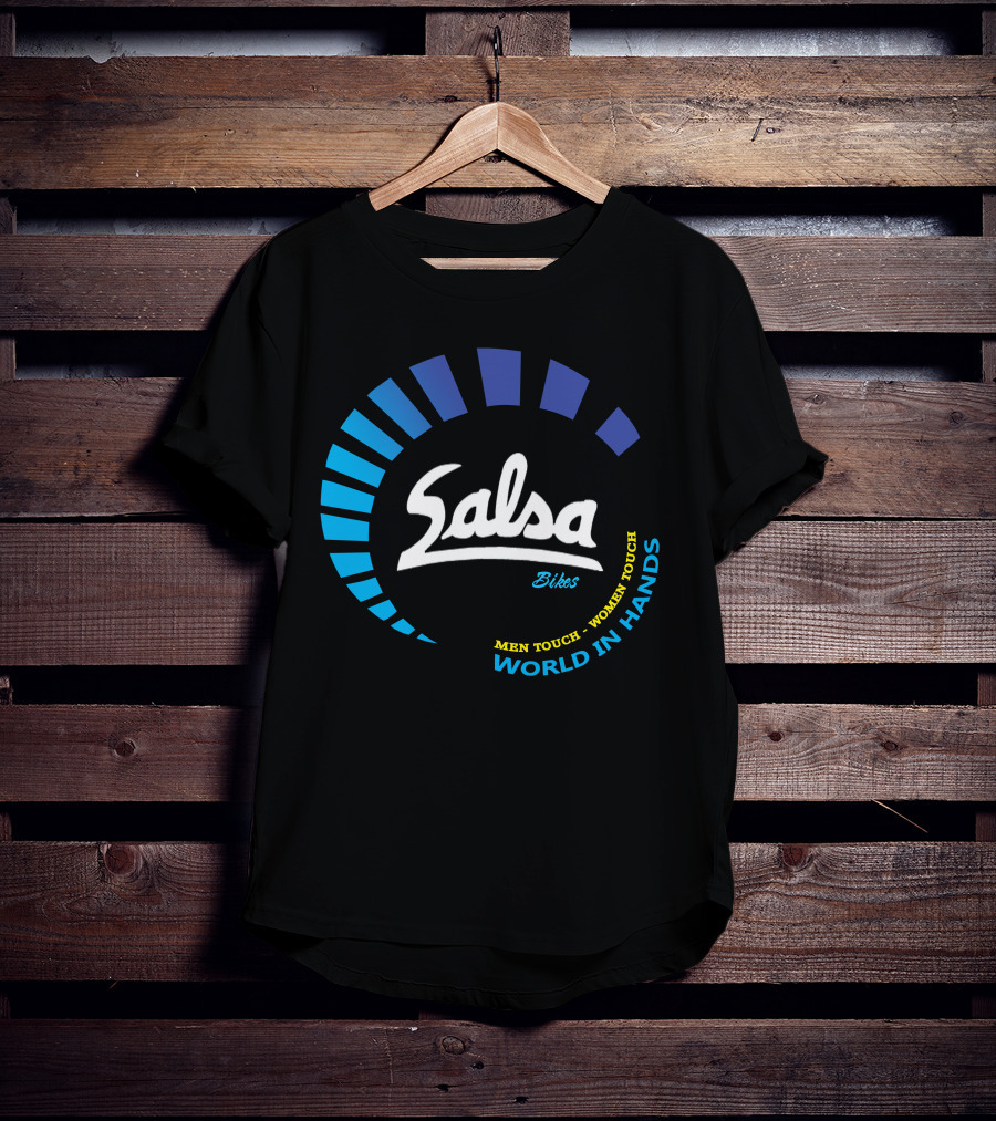 Salsa Bikes Men Touch Women Touch World In Hands T-Shirt