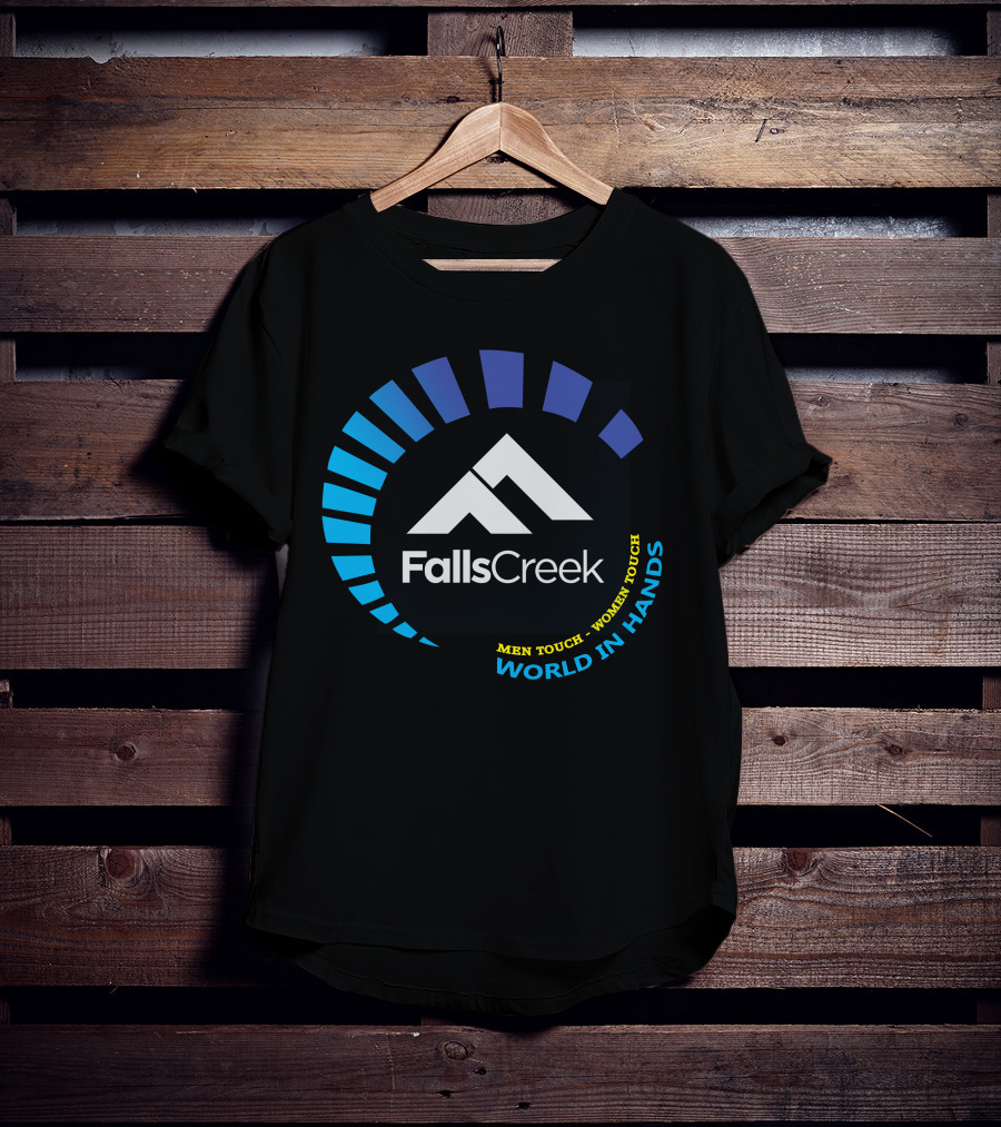 Falls Creek Men Touch Women Touch World In Hands T-Shirt