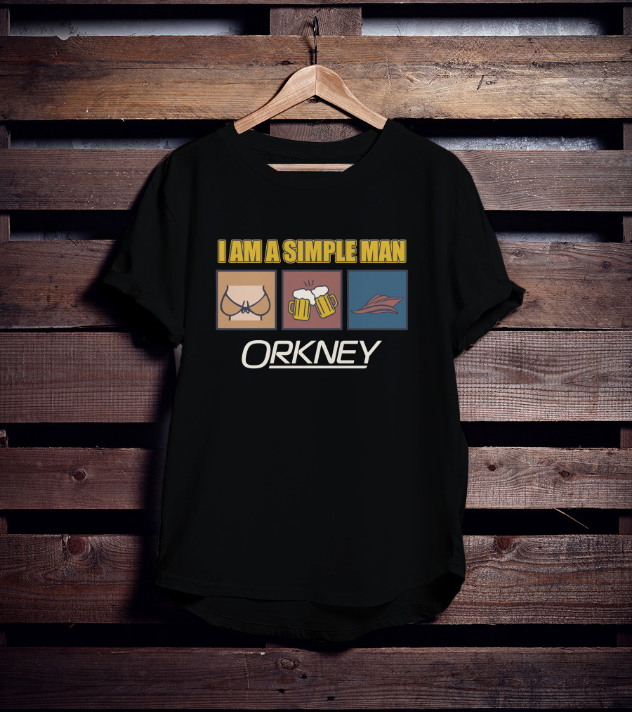 I Am A Simple Man Orkney Beer And Boats T-Shirt
