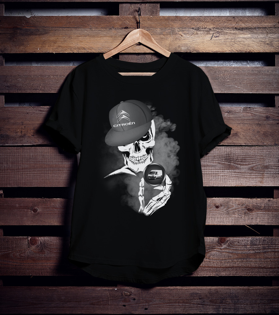 Citroen Relay Skeleton Smoke Concept With Cap And Van Image T-Shirt