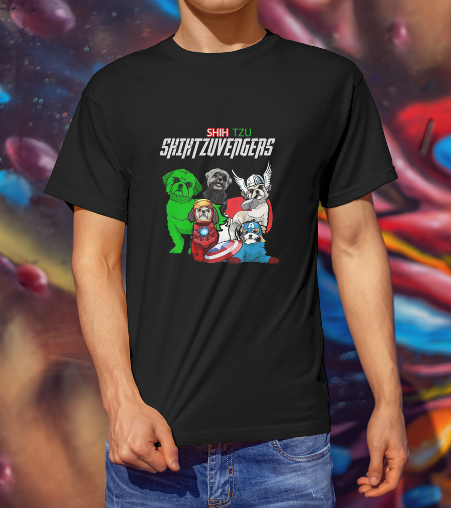 Shih Tzu Marvel Avengers Crossover T-Shirt