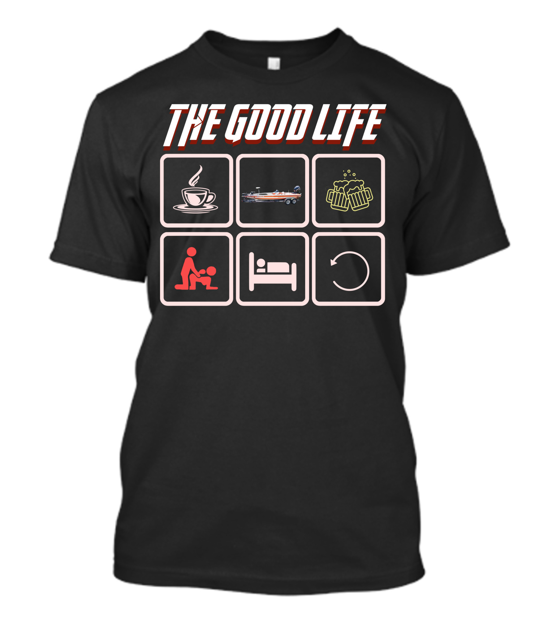 THE GOOD LIFE Coffee Racing Beer Cycle T-Shirt