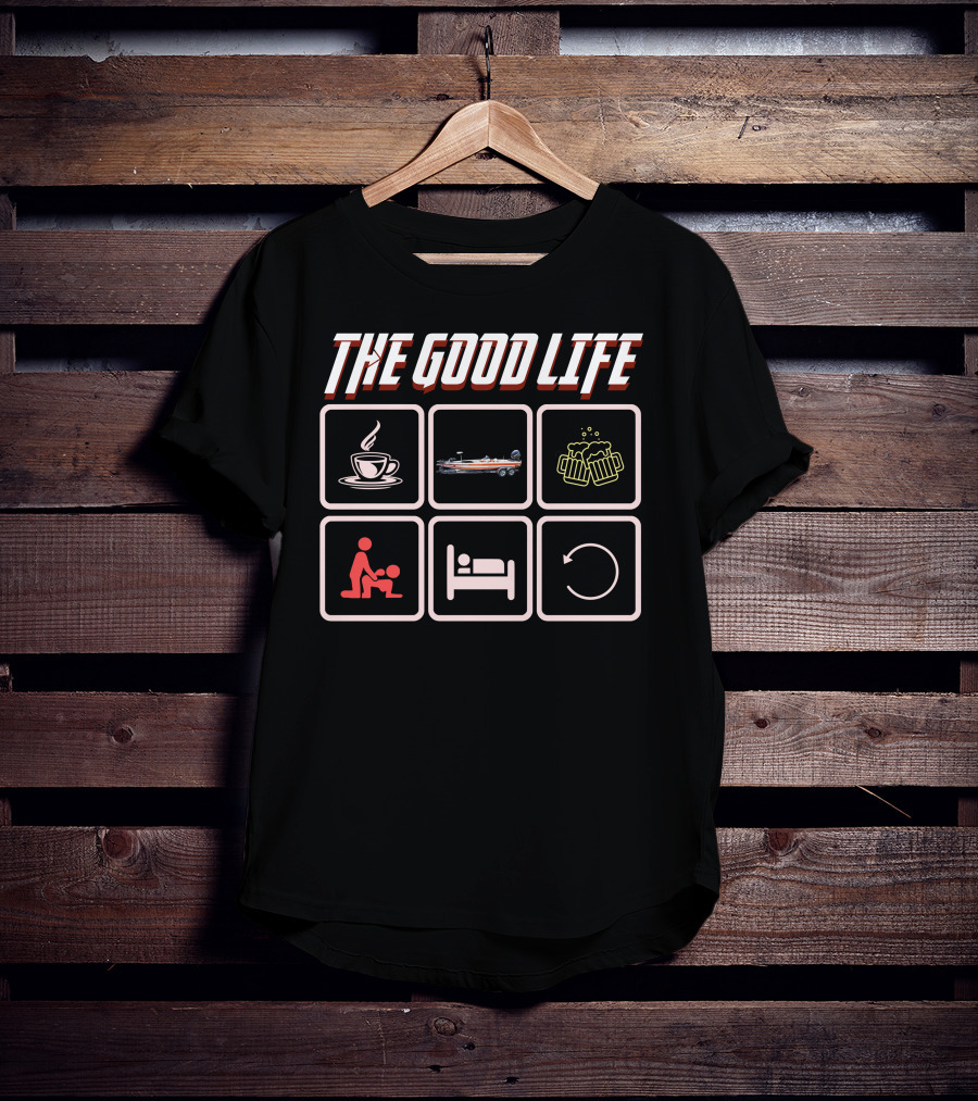 THE GOOD LIFE Coffee Racing Beer Cycle T-Shirt