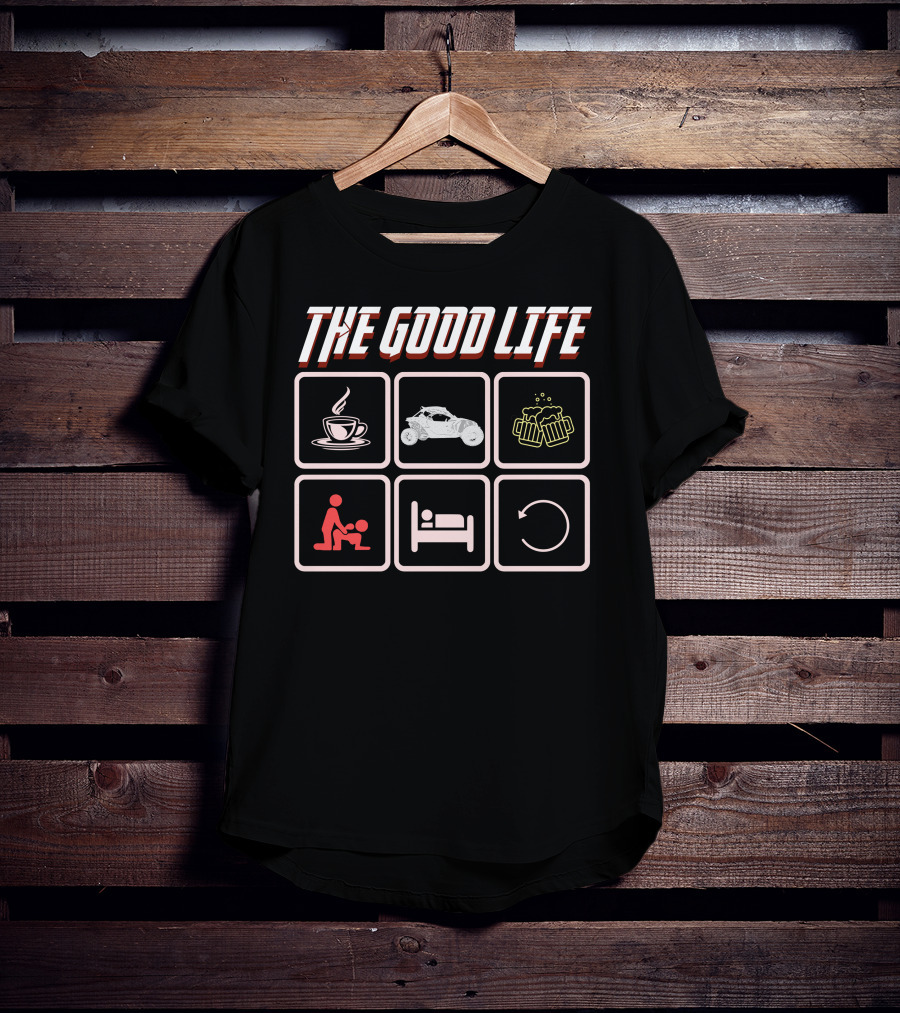 The Good Life Canam Coffee Ride Beer Cycle T-Shirt