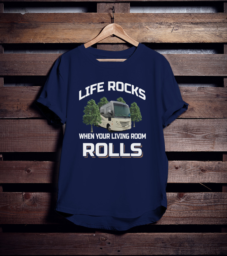 LIFE ROCKS WHEN YOUR LIVING ROOM ROLLS Fleetwood Flair T-Shirt