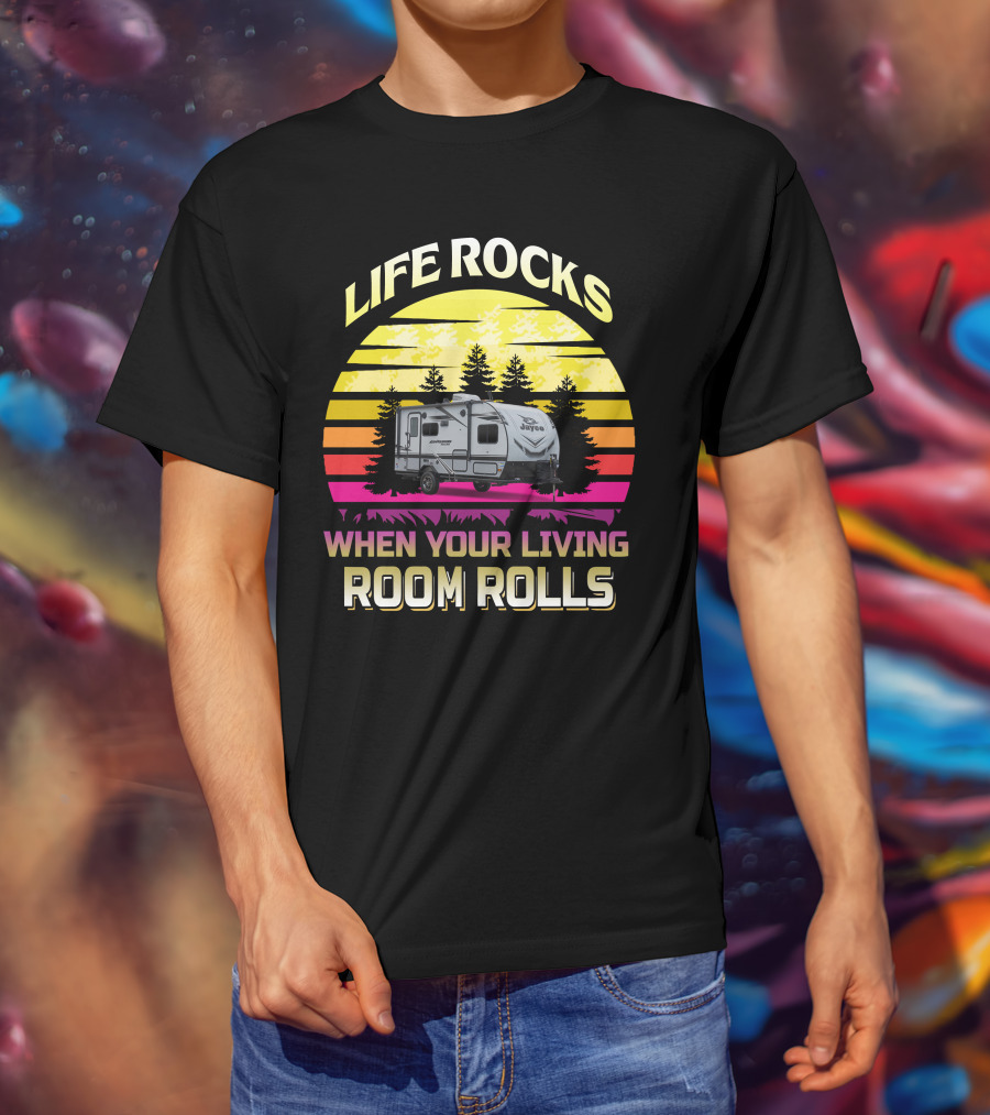 Life Rocks When Your Living Room Rolls Jayco Feather 166FBS T-Shirt