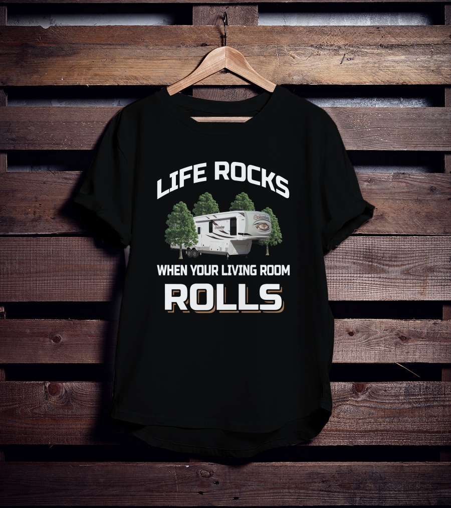 Life Rocks When Your Living Room Rolls Columbus Compass 387FKC T-Shirt