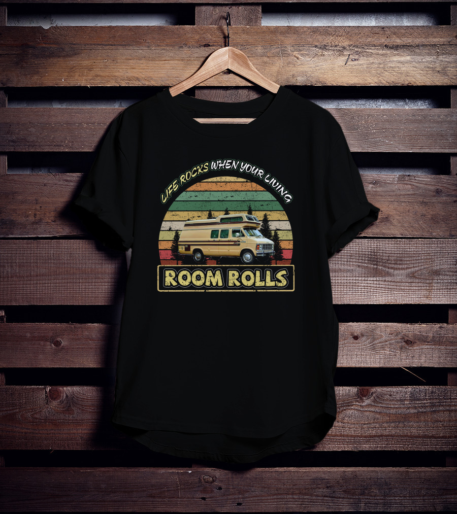 Life Rocks When Your Living Room Rolls InterVec Falcon Van Retro T-Shirt