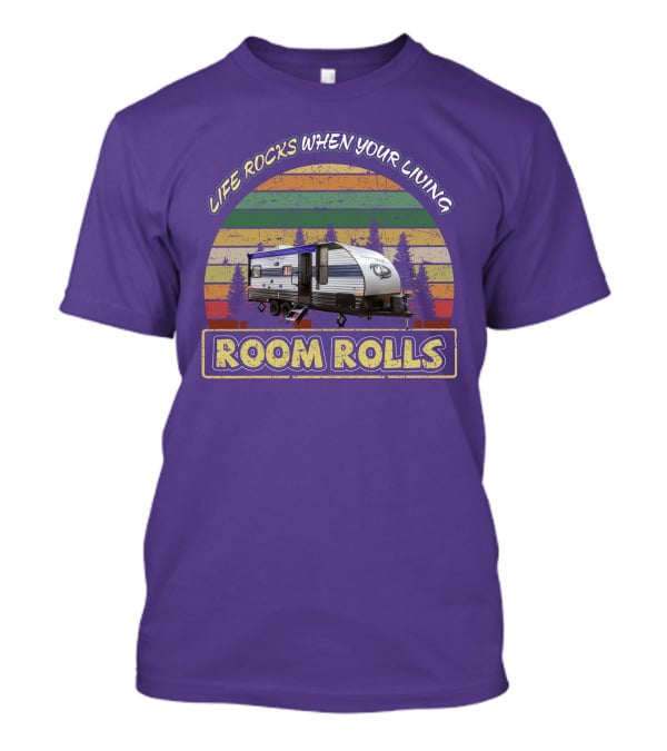 LIFE ROCKS WHEN YOUR LIVING ROOM ROLLS Grey Wolf 20RDSE T-Shirt