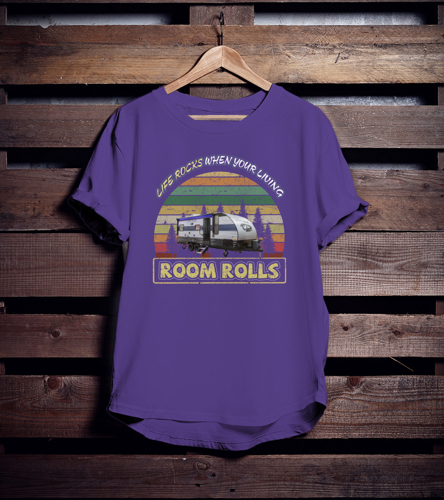 LIFE ROCKS WHEN YOUR LIVING ROOM ROLLS Grey Wolf 20RDSE T-Shirt