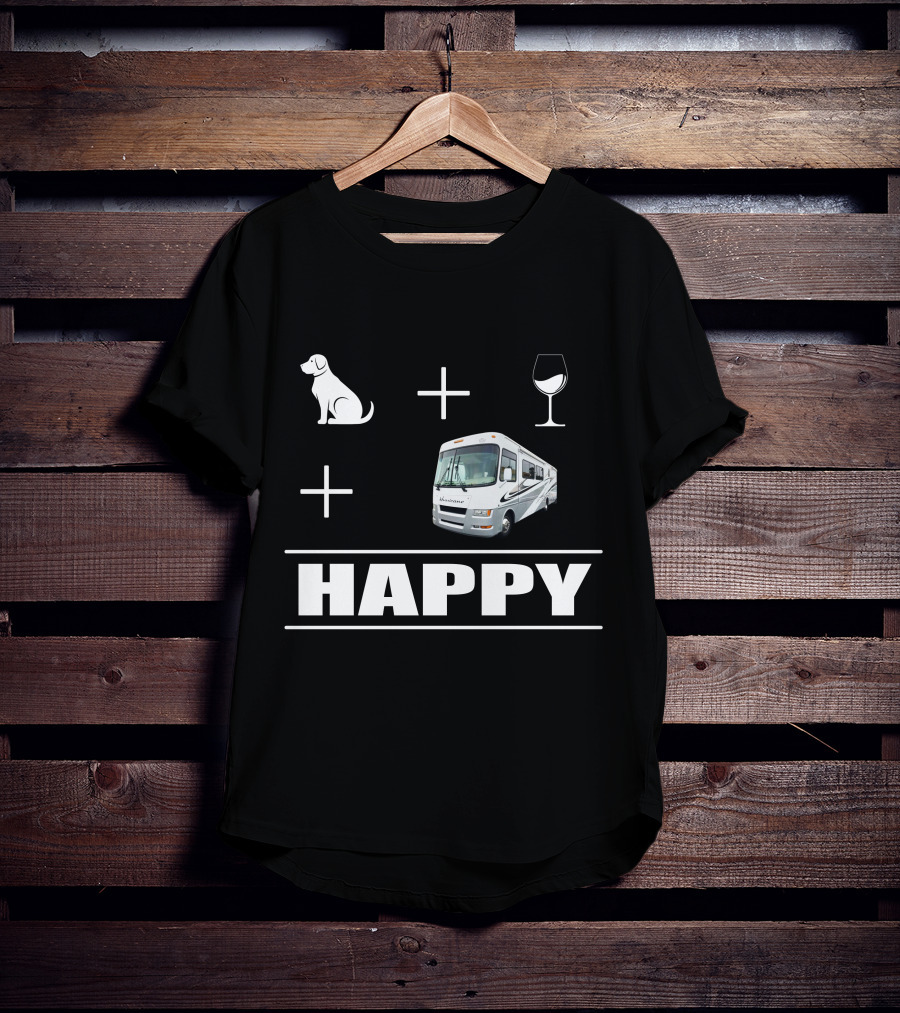 Dog Wine RV Happy T-Shirt