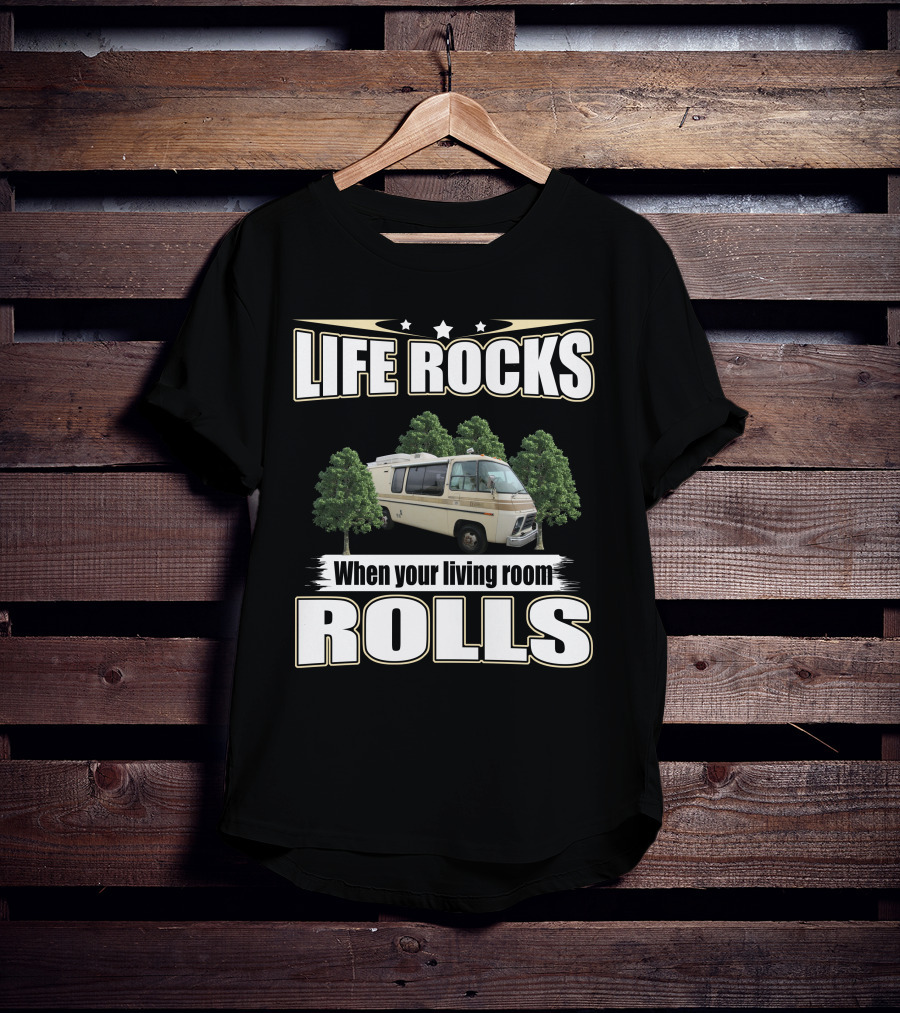 Life Rocks When Your Living Room Rolls 1976 Eleganza T-Shirt