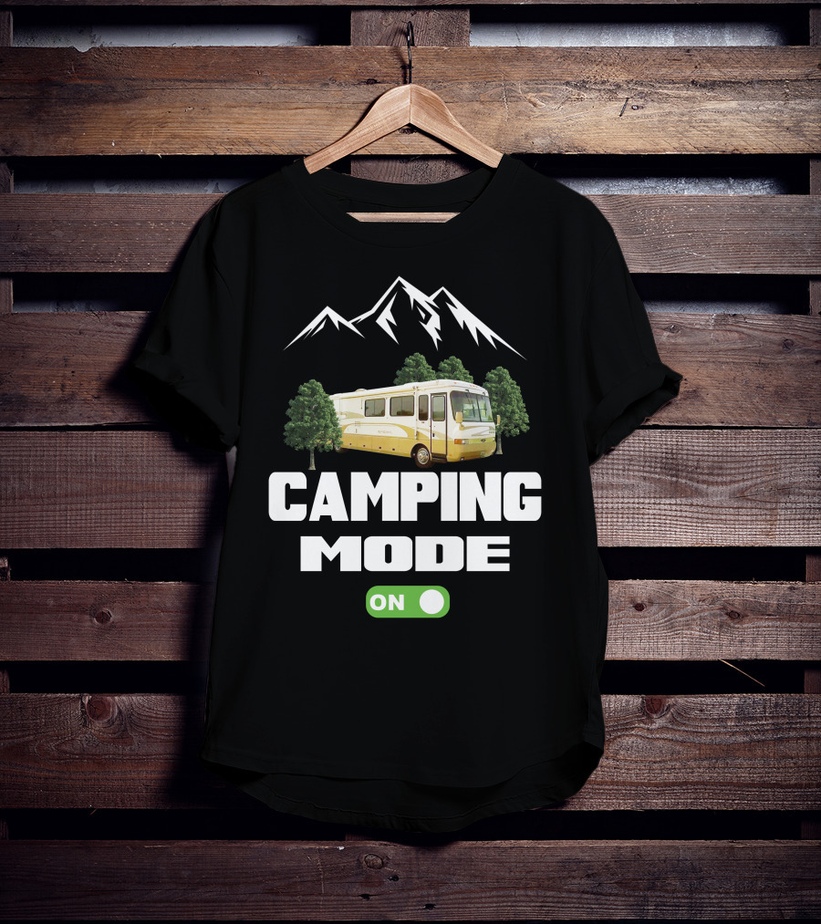 Camping Mode On Safari Zanzibar Mountain RV Adventure T-Shirt