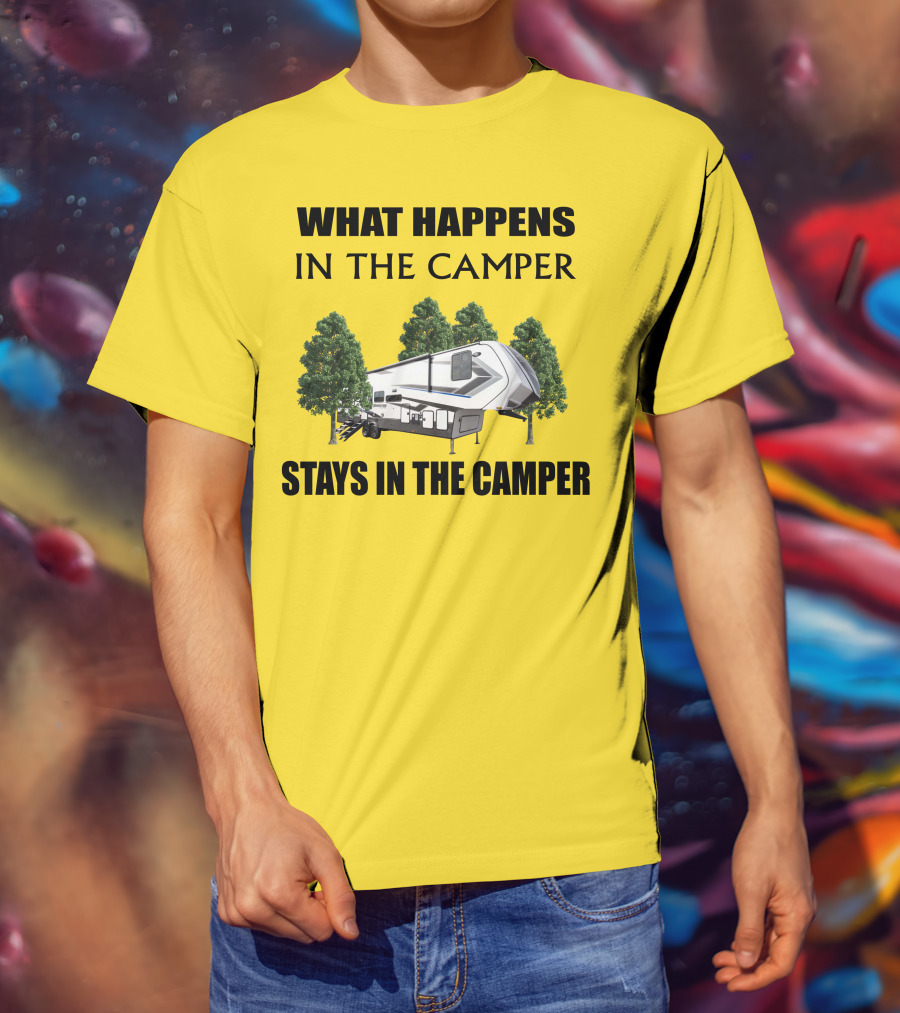 What Happens In The Camper Stays In The Camper Grand Design Momentum 353G T-Shirt