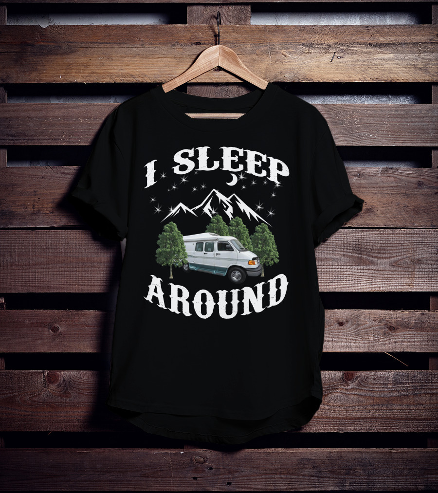 2001 Roadtrek 190 Popular I Sleep Around Camper Van Mountains T-Shirt
