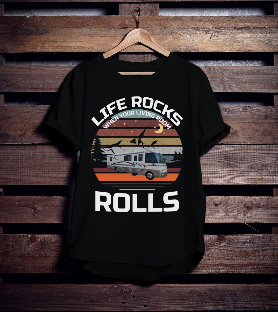 Life Rocks When Your Living Room Rolls Itasca Sun Flyer T-Shirt