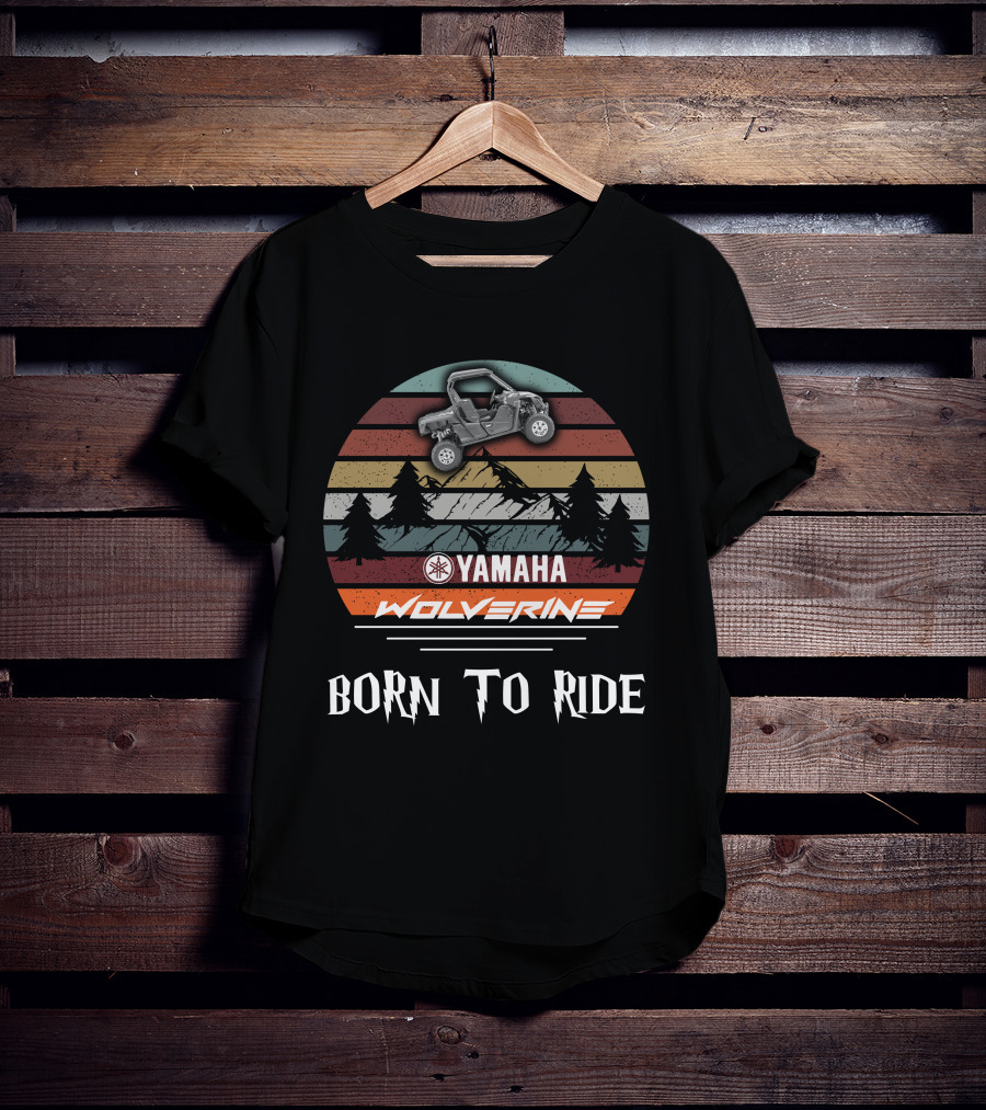 Yamaha Wolverine Born To Ride Vintage Sunset Forest T-Shirt