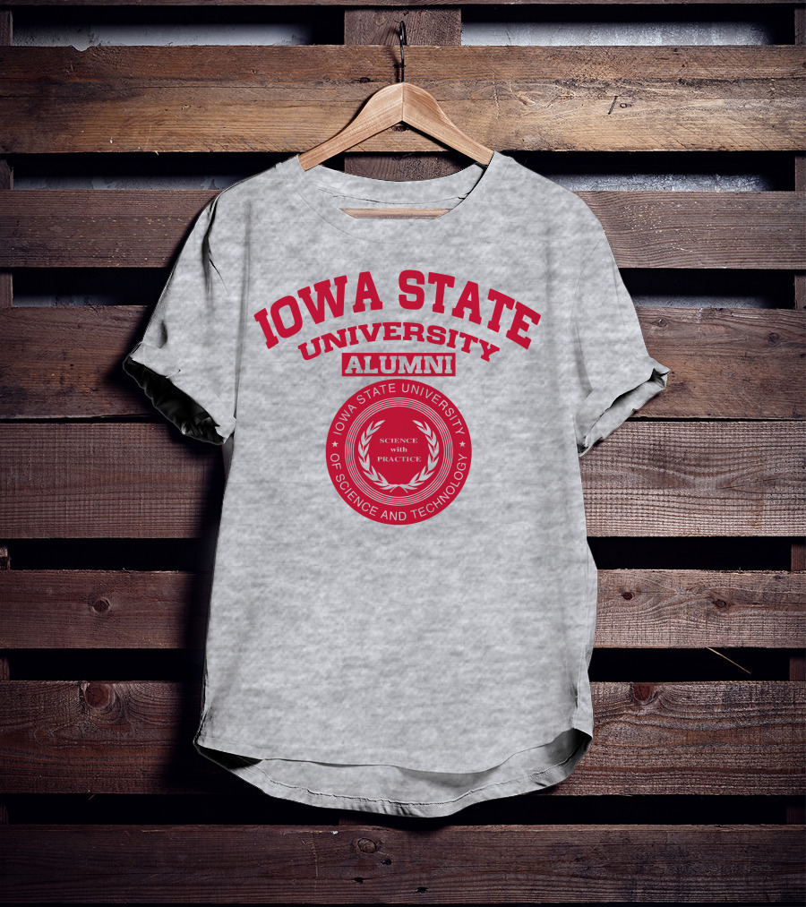 Iowa State University Alumni Science With Practice Circular Seal T-Shirt
