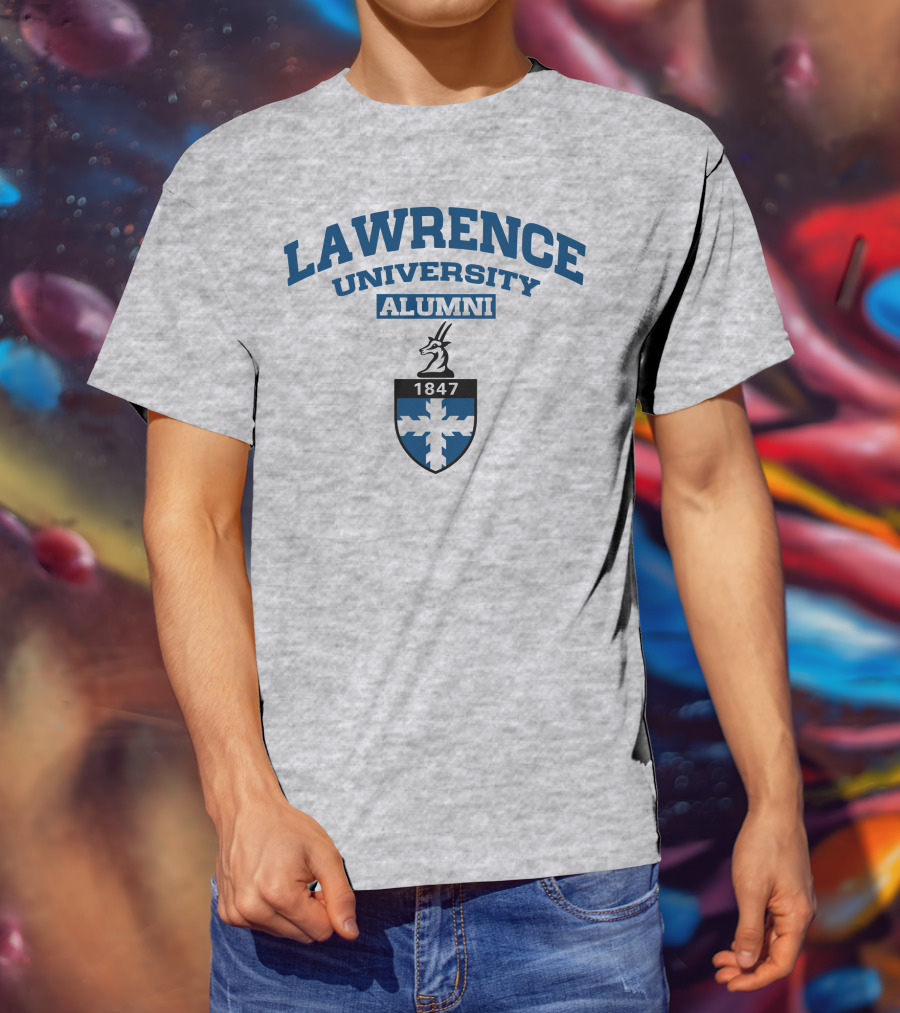 Lawrence University Alumni 1847 Crest With Antelope Emblem T-Shirt