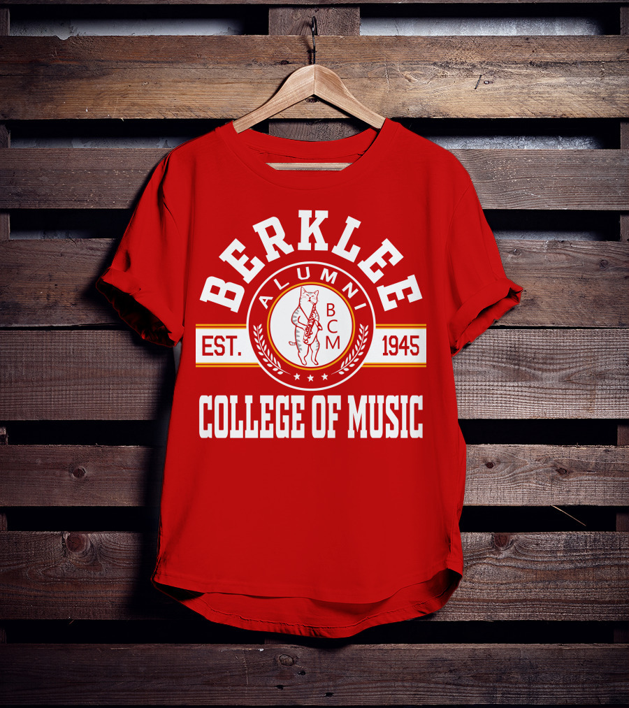Berklee College Of Music Alumni Est. 1945 BCM Cat T-Shirt