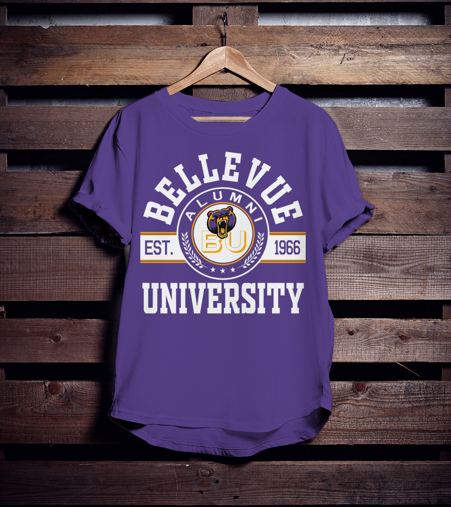 Bellevue University Alumni BU Bear Logo Est. 1966 T-Shirt