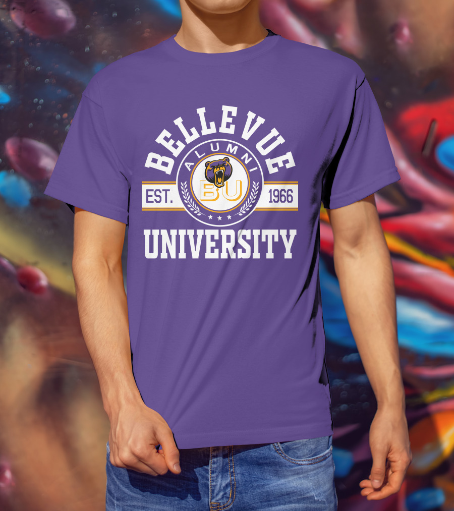 Bellevue University Alumni BU Bear Logo Est. 1966 T-Shirt