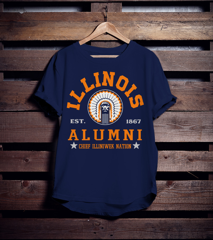 Illinois Alumni Chief Illiniwek Nation Est. 1867 T-Shirt