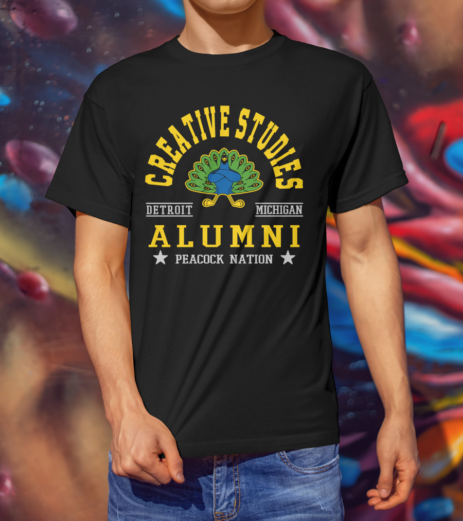 Creative Studies Alumni Detroit Michigan Peacock Nation T-Shirt