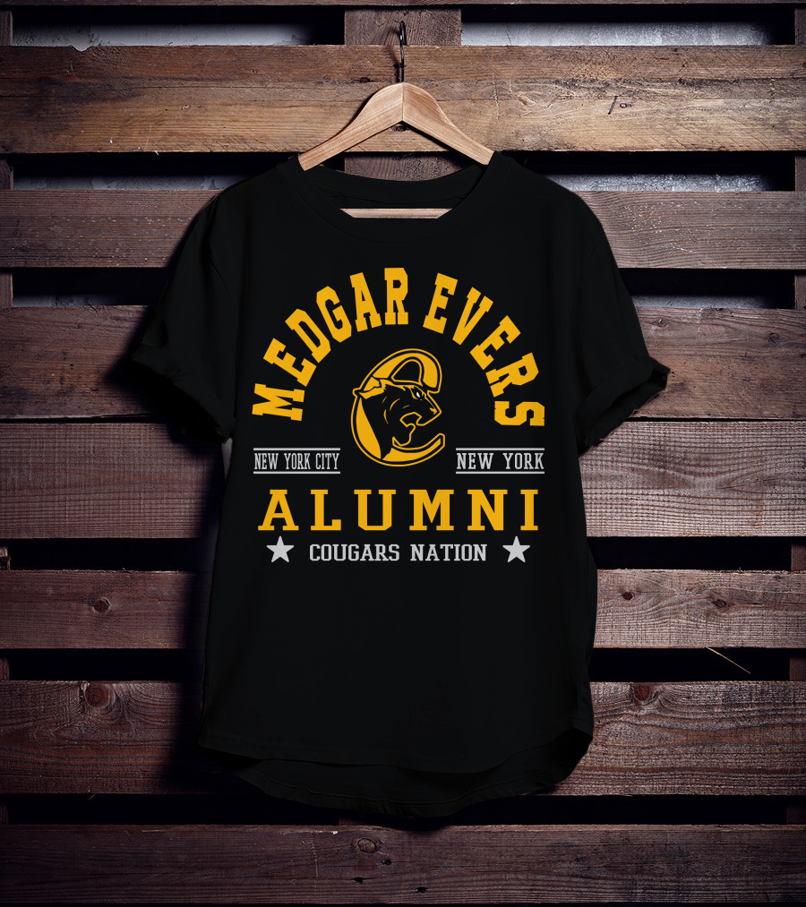 Medgar Evers College Alumni Cougars Nation New York City T-Shirt