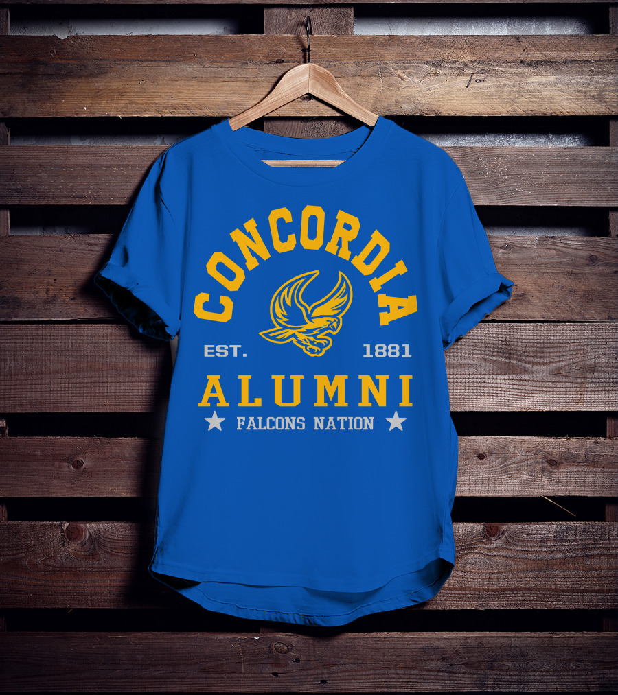Concordia Alumni Falcons Nation Est. 1881 T-Shirt