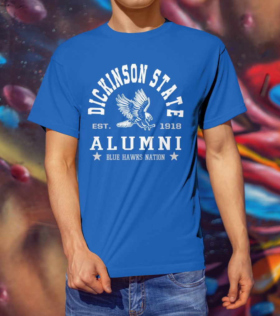 Dickinson State Alumni Blue Hawks Nation Est. 1918 T-Shirt