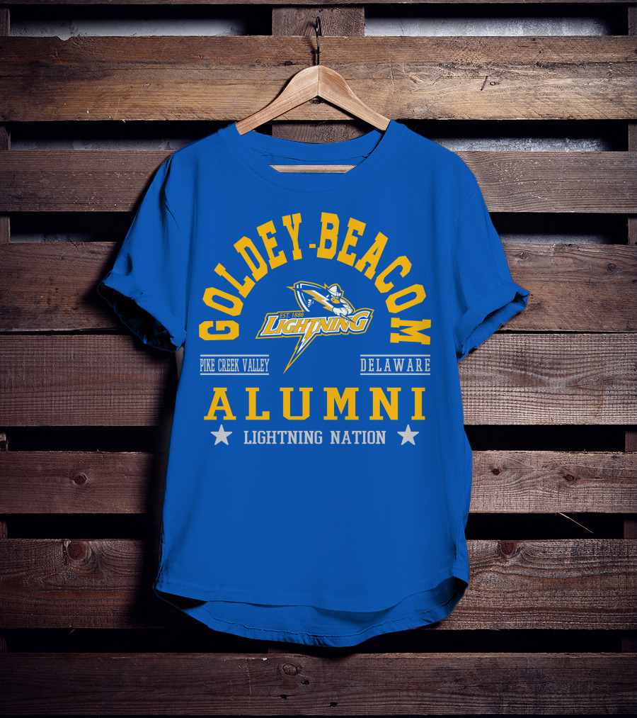 Goldey-Beacom Pike Creek Valley Delaware Lightning Alumni Nation T-Shirt