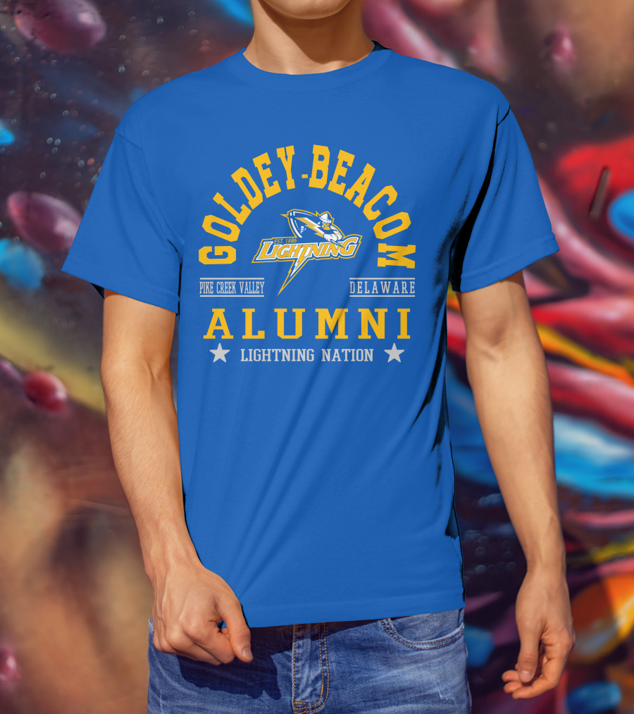 Goldey-Beacom Pike Creek Valley Delaware Lightning Alumni Nation T-Shirt