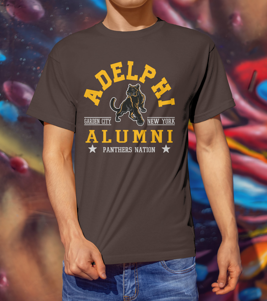 Adelphi Alumni Garden City New York Panthers Nation T-Shirt