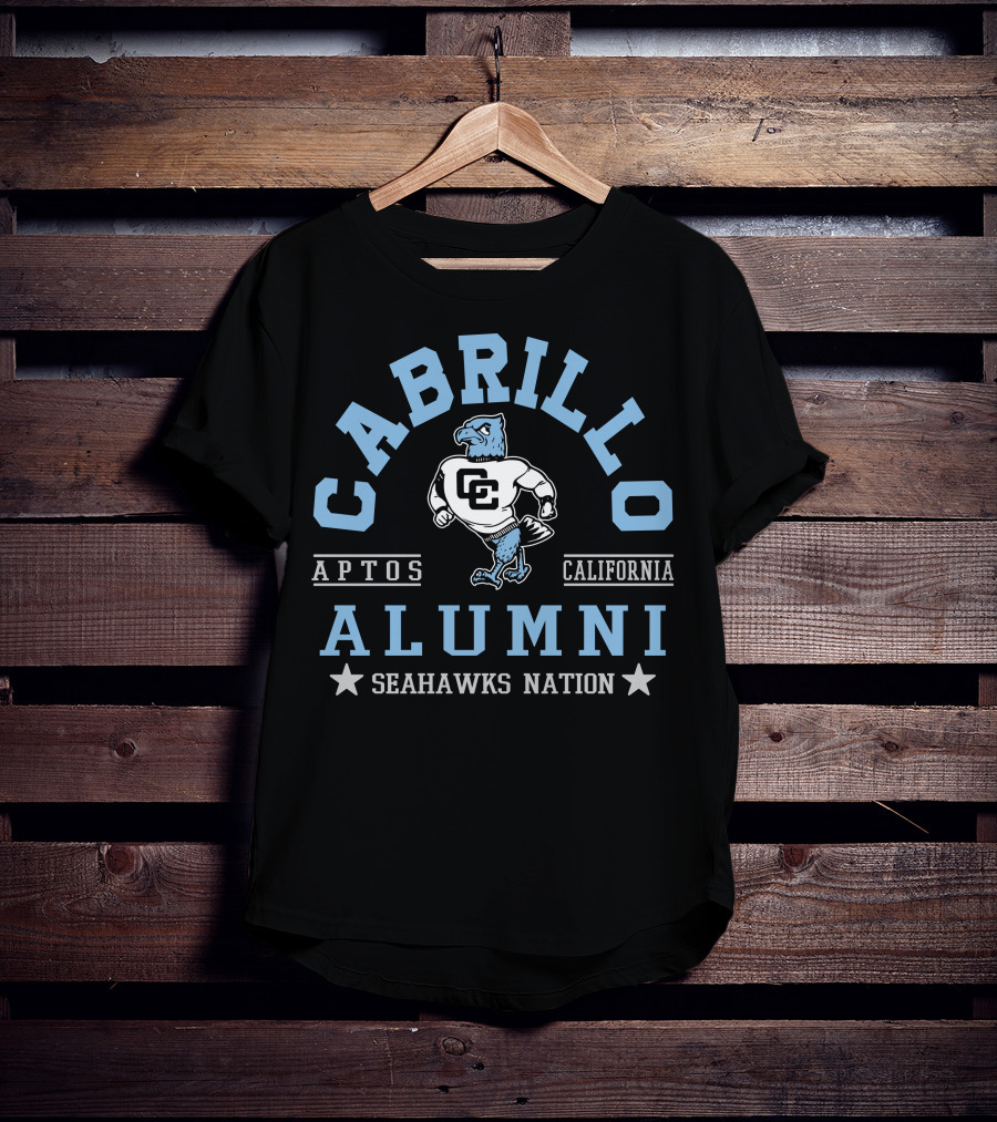 Cabrillo College Alumni Seahawks Nation Aptos California T-Shirt