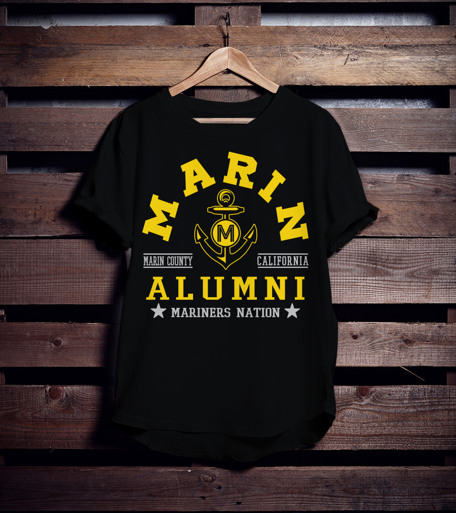 Marin County California Alumni Mariners Nation T-Shirt