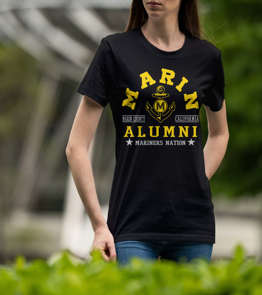 Marin County California Alumni Mariners Nation T-Shirt