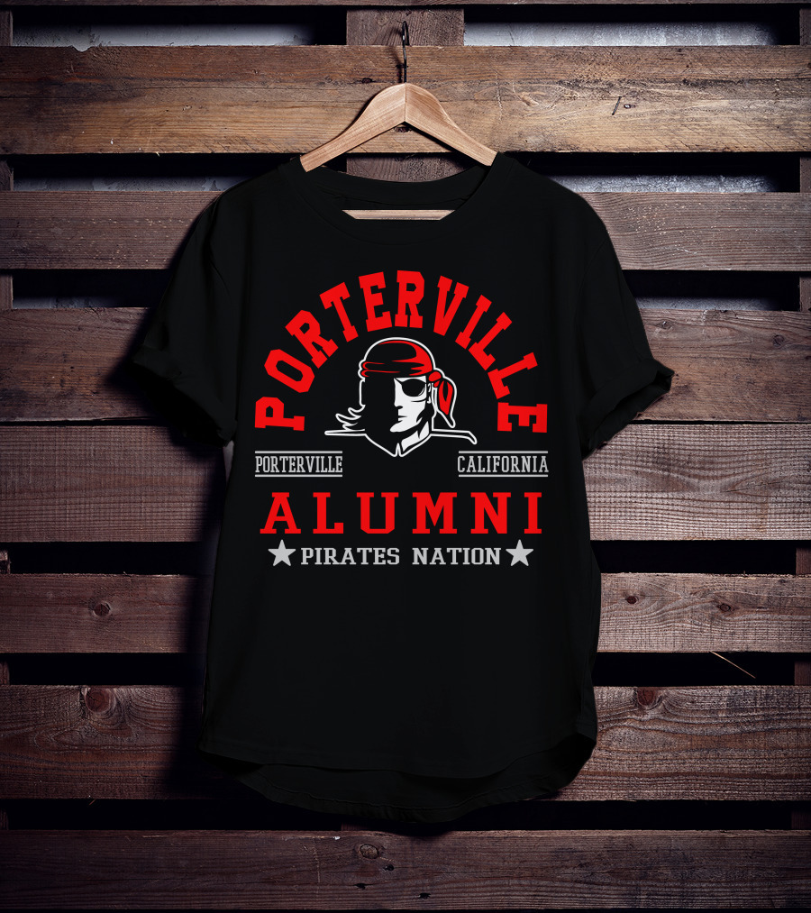 Porterville California Alumni Pirates Nation T-Shirt