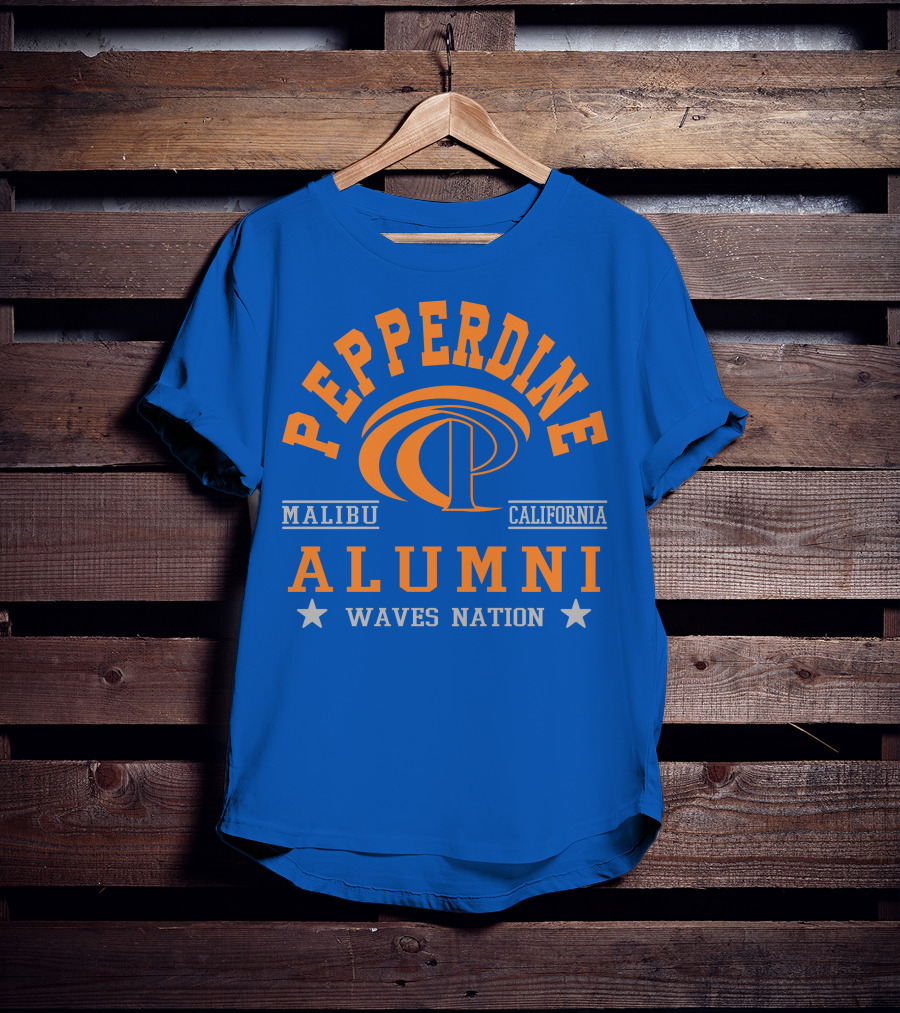 Pepperdine Alumni Waves Nation Malibu California T-Shirt