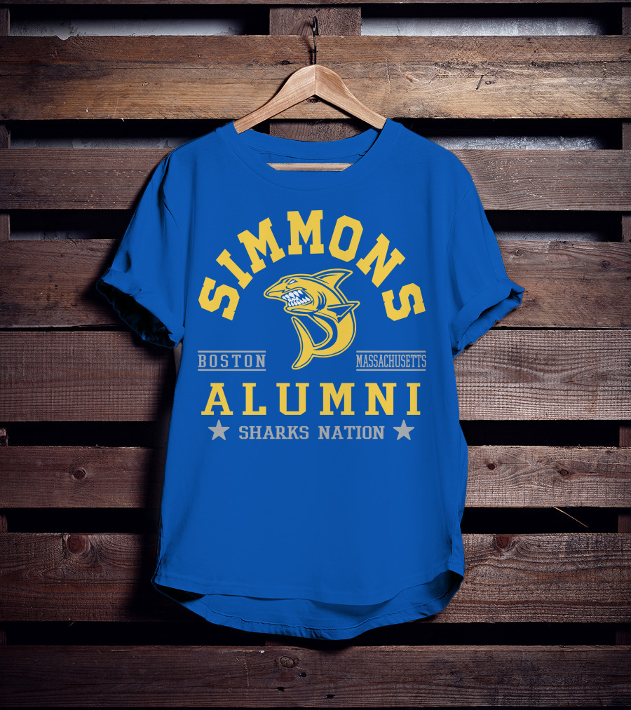 Simmons Alumni Boston Massachusetts Sharks Nation T-Shirt
