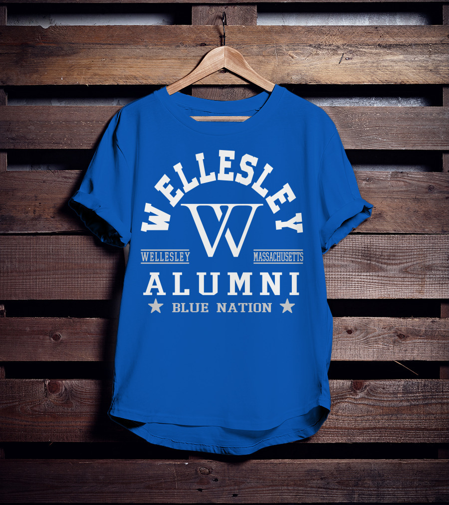 Wellesley Massachusetts Alumni Blue Nation T-Shirt