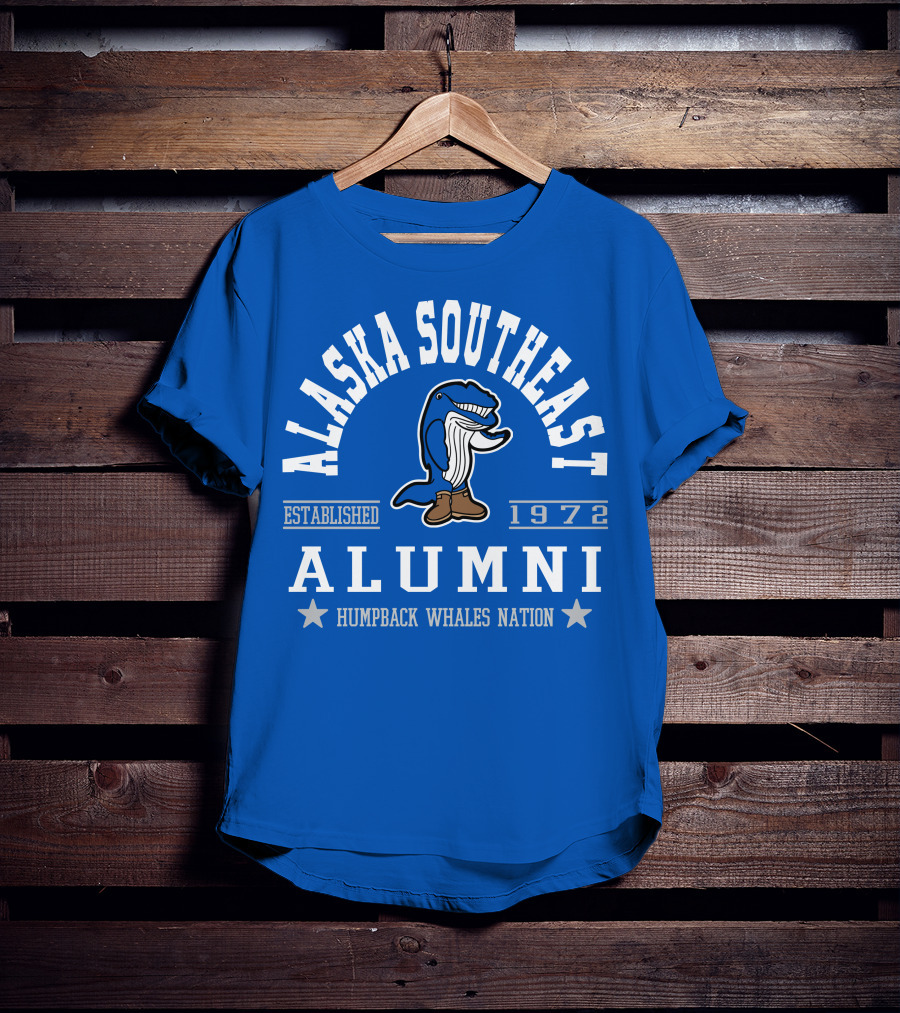 Alaska Southeast Alumni Humpback Whales Nation Established 1972 T-Shirt