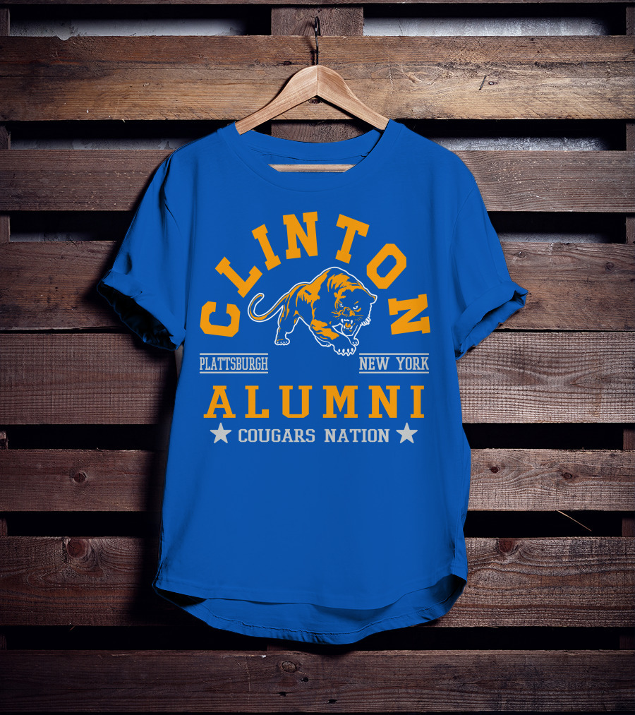 Clinton Alumni Plattsburgh New York Cougars Nation T-Shirt
