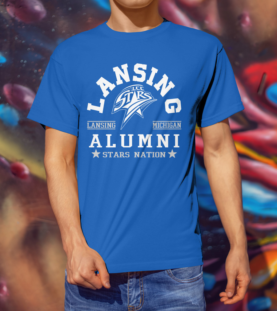 Lansing Michigan LCC Stars Alumni Stars Nation T-Shirt