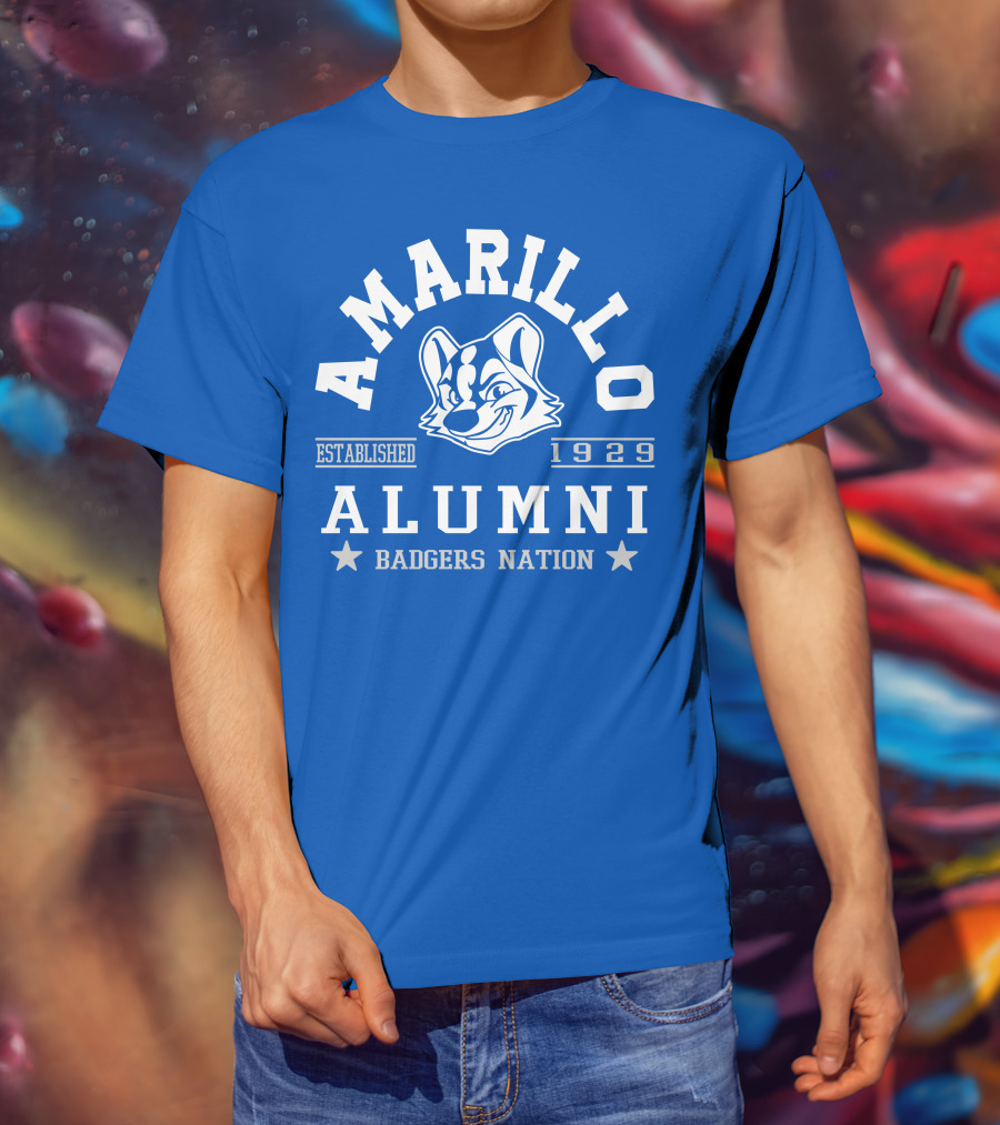 Amarillo Alumni Badgers Nation Established 1929 T-Shirt