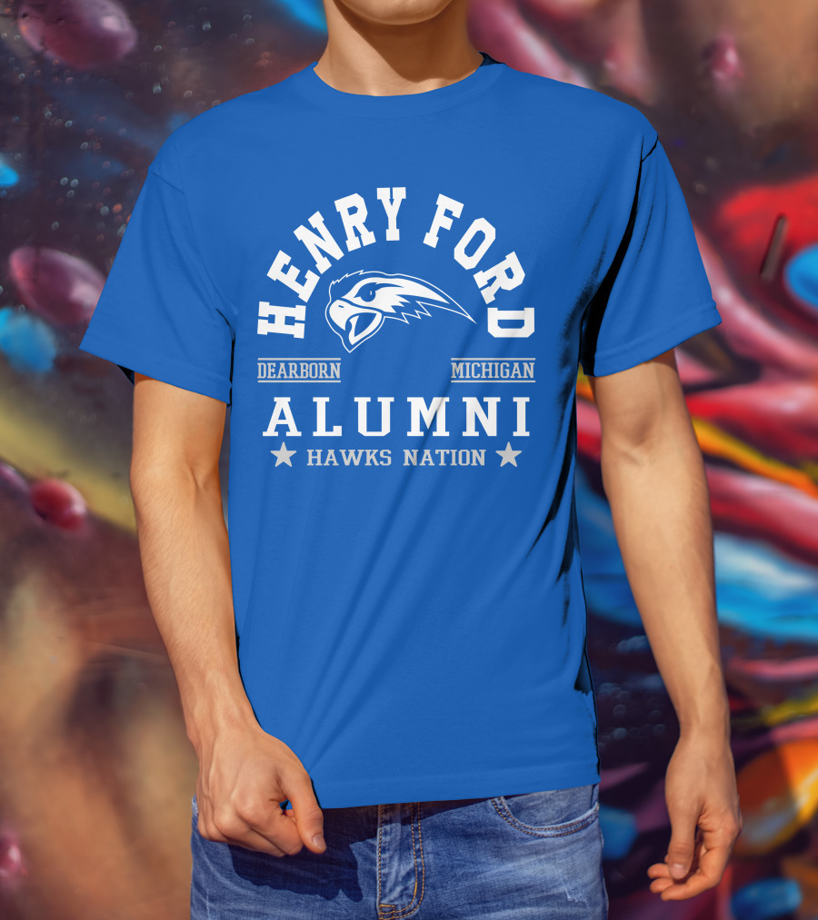 Henry Ford Dearborn Michigan Alumni Hawks Nation T-Shirt