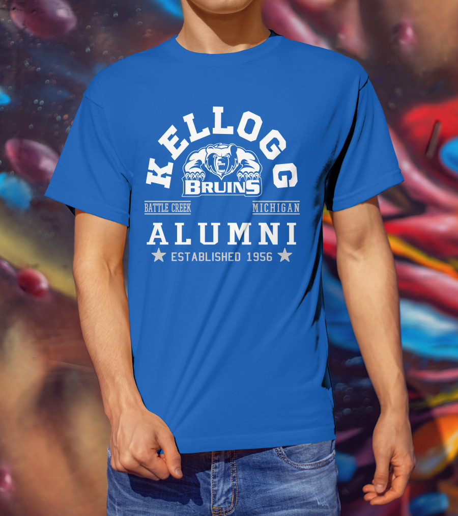 Kellogg Bruins Alumni Battle Creek Michigan Established 1956 T-Shirt